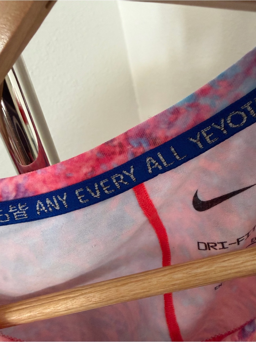 Nike Red and Blue Tie-Dye Sleeveless Athletic Tank with Eagle Graphic - Picture 3 of 7